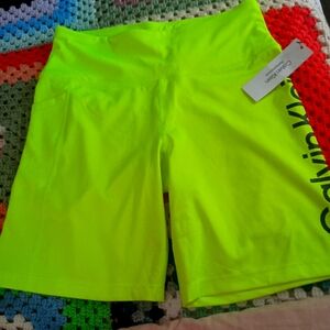Calvin Klein Vibrant Lime Women's Bike Shorts